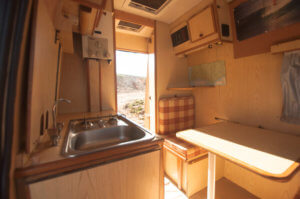 Interior kitchen campervan