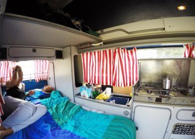 Take great time inside campervan